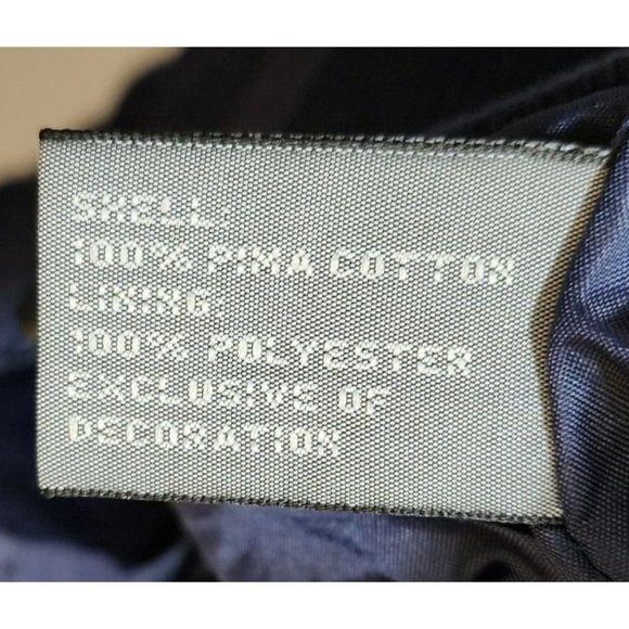 Talbots Mens Navy Blue Sleeveless Vest With Pockets Pima Cotton Full Zip Casual - Picture 7 of 8